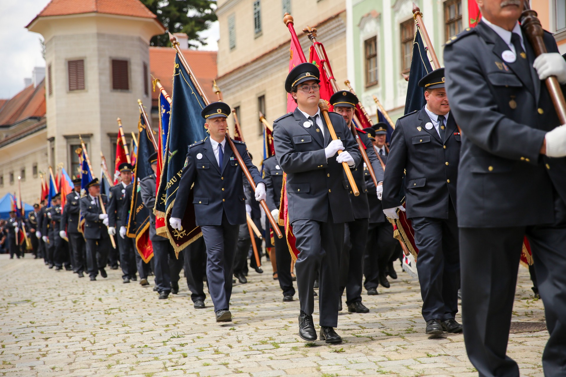 Naše prapory na celostátním hasičském setkání